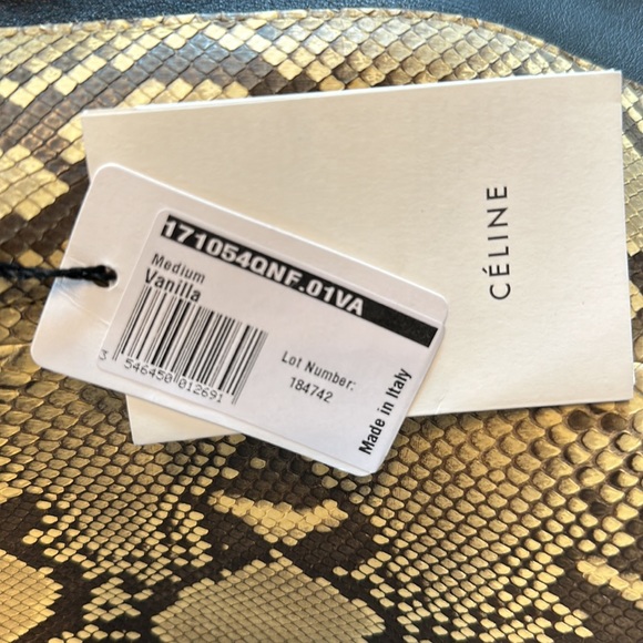 Celine Medium Phantom Leather & Python Cabas Bag - Picture 8 of 10
